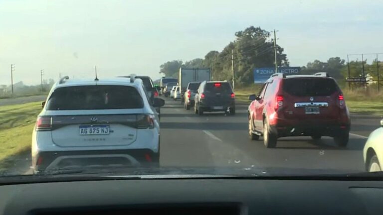 Semana Santa: tránsito intenso hacia la Costa Atlántica por Ruta 2 por un choque