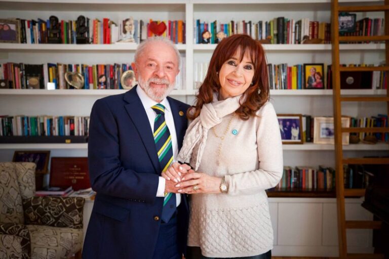 El presidente de Brasil Luiz Inácio Lula da Silva visitó a Cristina Kirchner