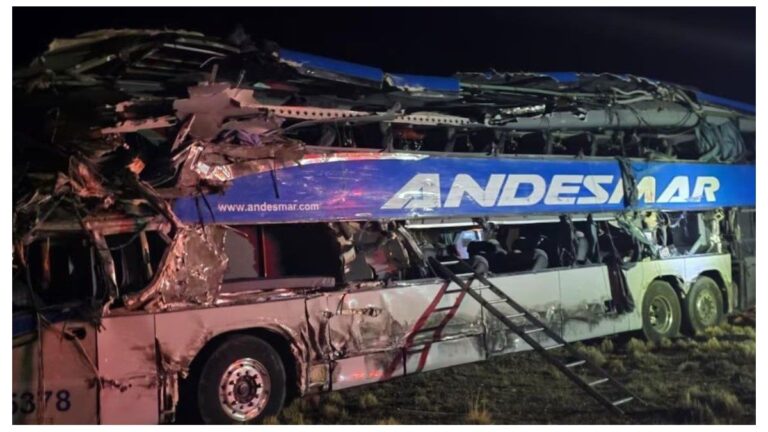 Tragedia en Santa Cruz: cuatro muertos por un choque entre un micro y un camión