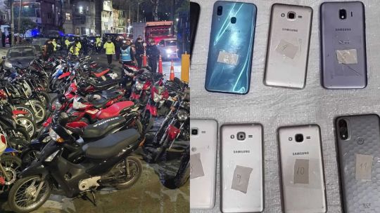 Mega operativos en las villas 31 y 1-11-14: incautaron 96 motos y más de 170 celulares