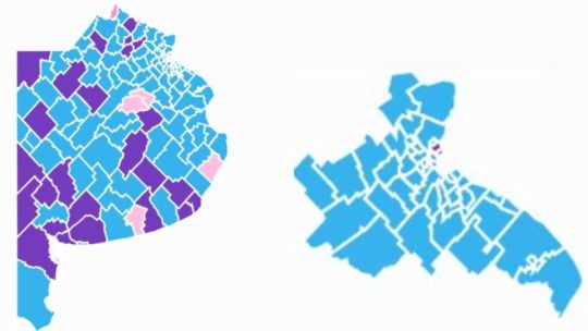 Resultados de las elecciones en Buenos Aires: el mapa de ganadores por municipio y sección electoral