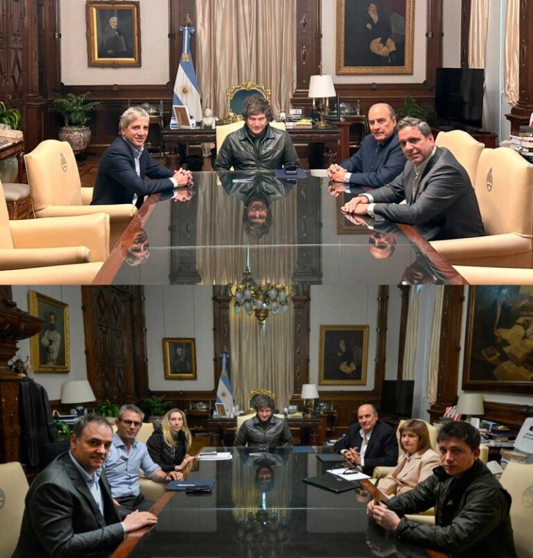 En las redes afirman que a Milei lo pegaron con Photoshop en las fotos que difundió el gobierno