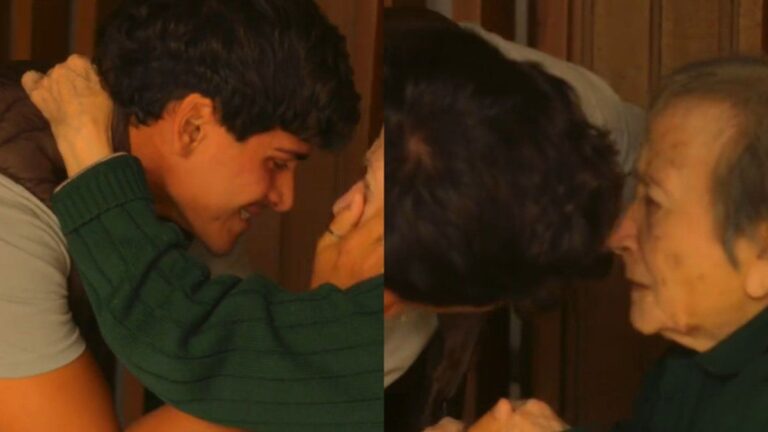 Cumplió su promesa: se fue a trabajar a España y volvió para visitar a su abuela, que tiene 88 años