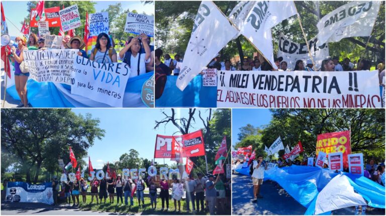 Protesta en el acceso sur de la capital jujeña contra la reforma laboral